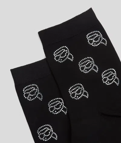 Karl Lagerfeld K/heart Strassbesetzte Socken – 2er-set In Multi