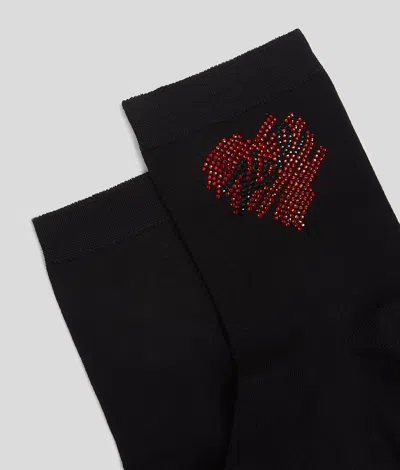 Karl Lagerfeld K/heart Strassbesetzte Socken – 2er-set In Multi