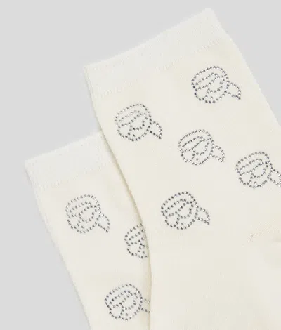 Karl Lagerfeld K/heart Strassbesetzte Socken – 2er-set In Multi