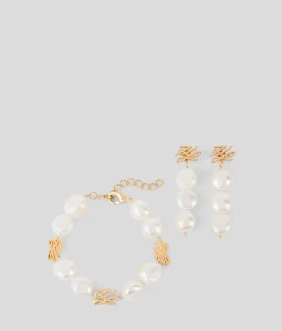 Karl Lagerfeld K/autograph Pearls Gift Set In Multi