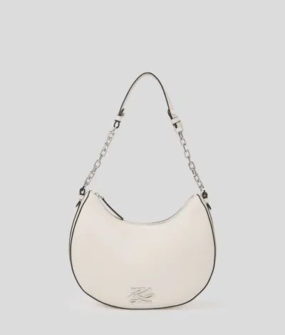 Karl Lagerfeld Moon Shoulder Bag In Gray