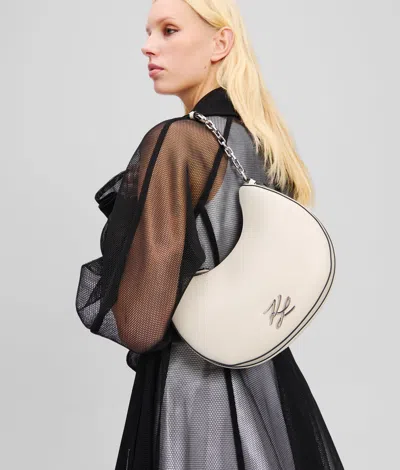 Karl Lagerfeld Moon Shoulder Bag In Gray