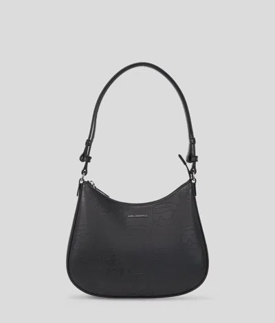 Karl Lagerfeld Ikon Schultertasche Mit Lochmuster In Black