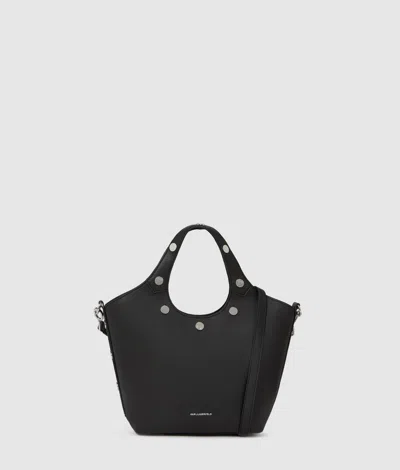 Karl Lagerfeld Black Rocky Marais Small Tote In Black