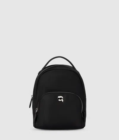 Karl Lagerfeld Ikon Nylon Backpack In Black