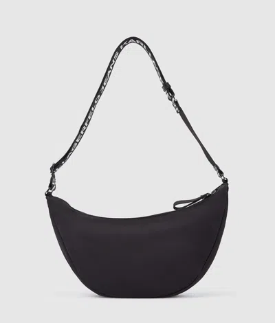 Kl Jeans Logo Nylon Sling Bag In Black