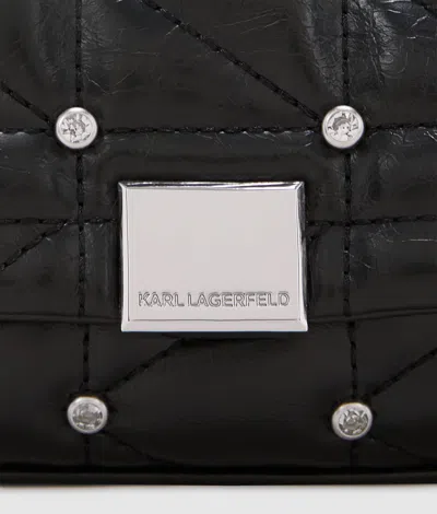 Karl Lagerfeld Black K Kuilt Satchel