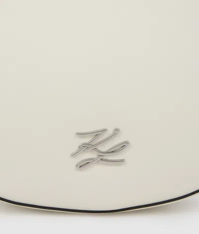Karl Lagerfeld Moon Shoulder Bag In White