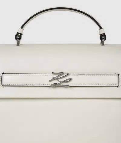 Karl Lagerfeld Logo-plaque Crossbody Bag In White