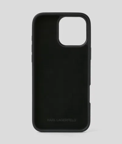 Karl Lagerfeld Signature Iphone 16 Pro Max Case In Black