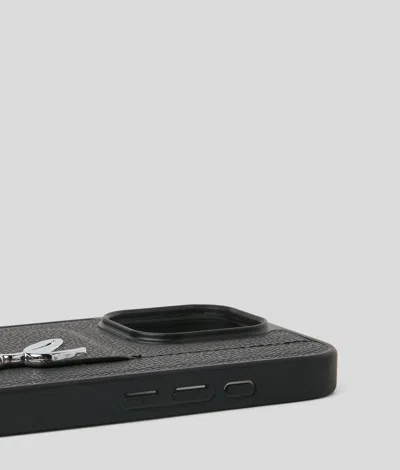 Karl Lagerfeld Signature Iphone 16 Pro Max Case In Black