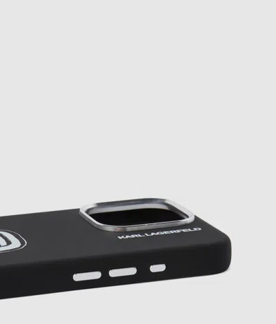 Karl Lagerfeld Ikon Sketch Iphone 16 Pro Case In Black