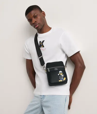 Karl Lagerfeld X Disney Logo-patch Crossbody Bag In Black
