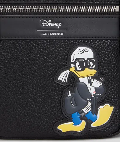 Karl Lagerfeld X Disney Logo-patch Crossbody Bag In Black