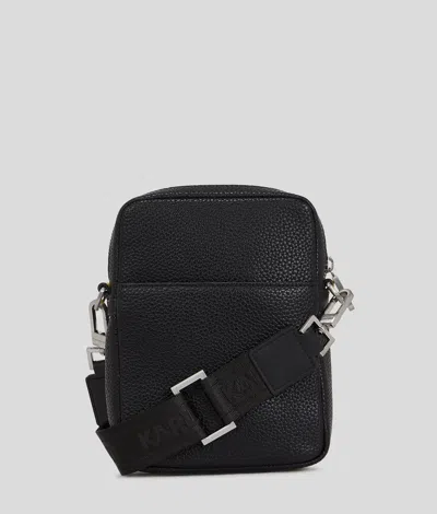 Karl Lagerfeld X Disney Logo-patch Crossbody Bag In Black