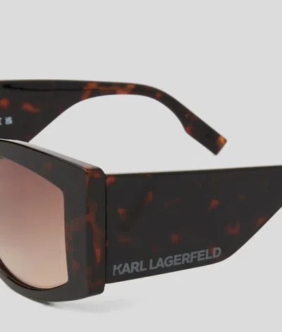 Karl Lagerfeld Logo Sunglasses In Brown