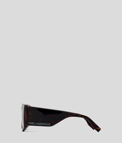 Karl Lagerfeld Logo Sunglasses In Brown