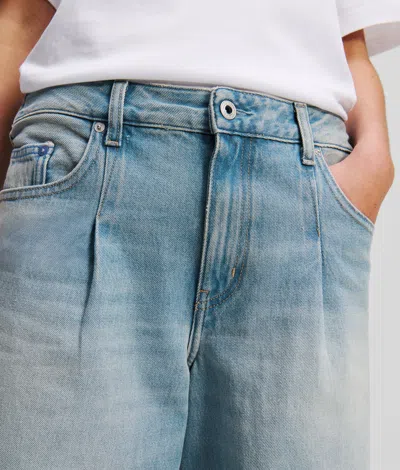 Kl Jeans Jeans Mit Weitem Bein Und Falten In Blue