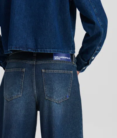 Kl Jeans Tief Sitzende Jeans Mit Weitem Bein In Blue