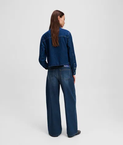 Kl Jeans Tief Sitzende Jeans Mit Weitem Bein In Blue