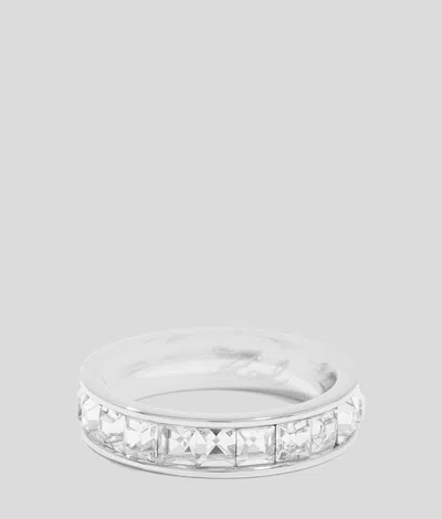 Karl Lagerfeld Crystals Ring In Silver
