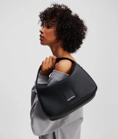 Kl Jeans Klj Weiche Mini-hobo-tasche Mit Box-logo In Black