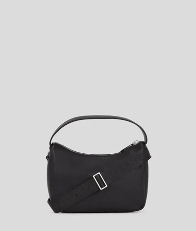 Kl Jeans Klj Weiche Mini-hobo-tasche Mit Box-logo In Black