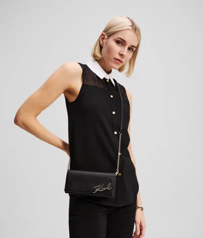 Karl Lagerfeld K/signature Portemonnaie Zum Umhängen In Black