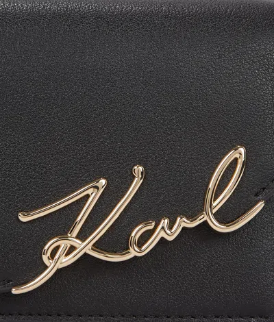 Karl Lagerfeld K/signature Portemonnaie Zum Umhängen In Black