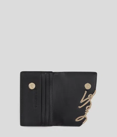 Karl Lagerfeld K/signature Kleines Portemonnaie In Black