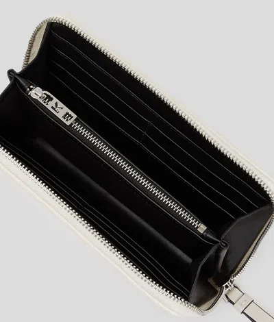 Karl Lagerfeld K/skuare Genarbtes Portemonnaie In Black