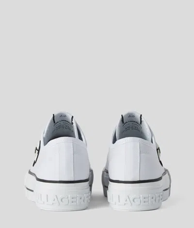 Karl Lagerfeld Kampus Max Fft Ikonic Karl-motif Sneakers In White