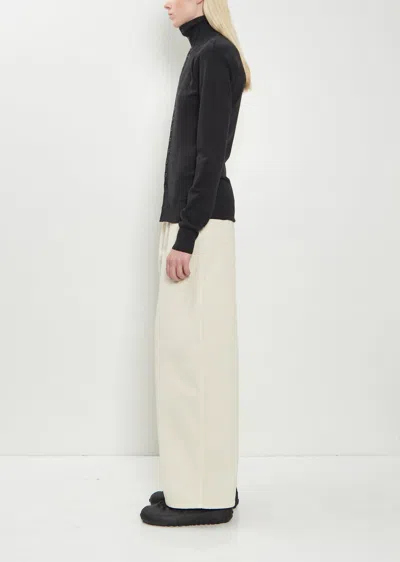 Lemaire Gray Buttoned Fitted Cardigan In Black