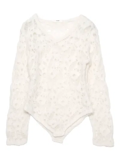 Muller Of Yoshiokubo Lace-insert Bodysuit In Multi
