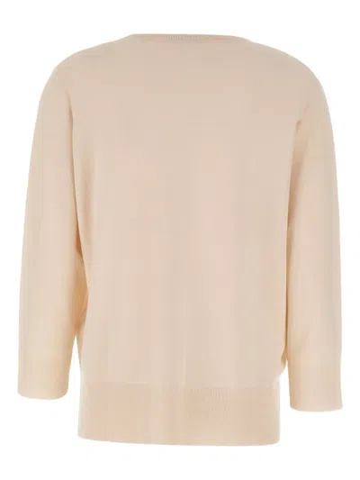Elena Miro' Ribbed-hem Sweater In Neutral