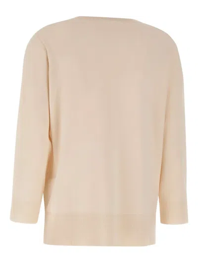Elena Miro' Ribbed-hem Sweater In Neutral