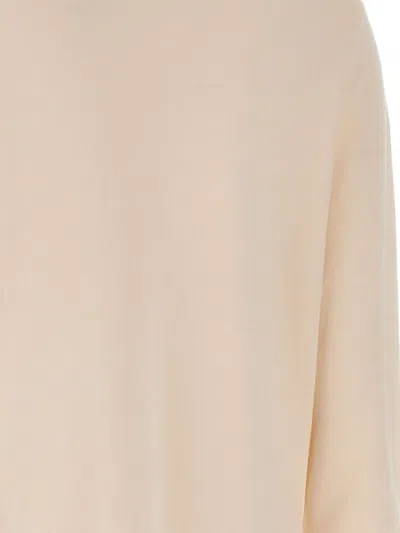Elena Miro' Ribbed-hem Sweater In Neutral