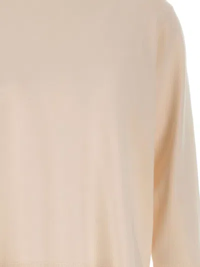 Elena Miro' Ribbed-hem Sweater In Neutral