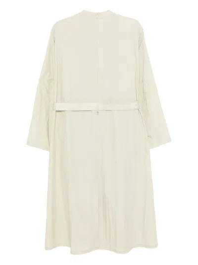 Low Classic Drawstring Belted Dress In Neutral