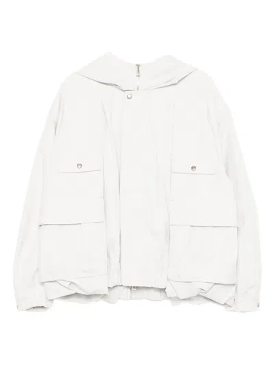 Songzio Multi-folded Hood Jacket In Gray
