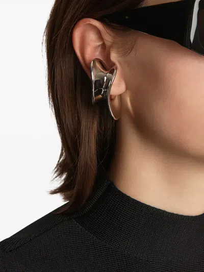 Khaite Shadow Ear Cuff In Silver