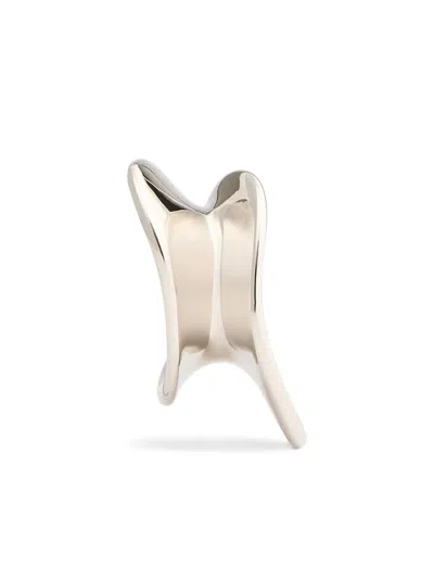 Khaite Shadow Ear Cuff In Silver