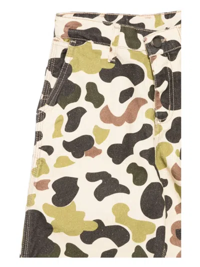 Market Camouflage Print Trousers In Brown