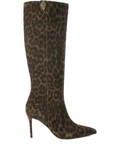Kurt Geiger 85mm Belgravia Leopard-print Knee-high Boot In Multi
