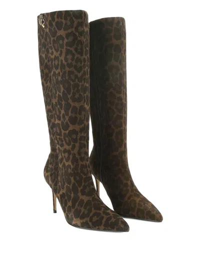 Kurt Geiger 85mm Belgravia Leopard-print Knee-high Boot In Multi