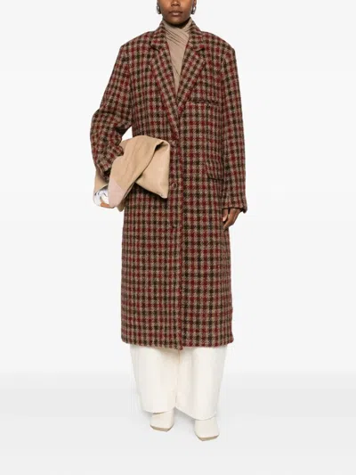Uma Wang Checked Single-breasted Coat In Multi