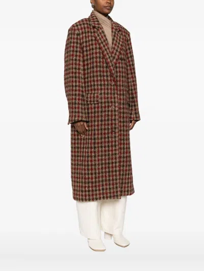 Uma Wang Checked Single-breasted Coat In Multi
