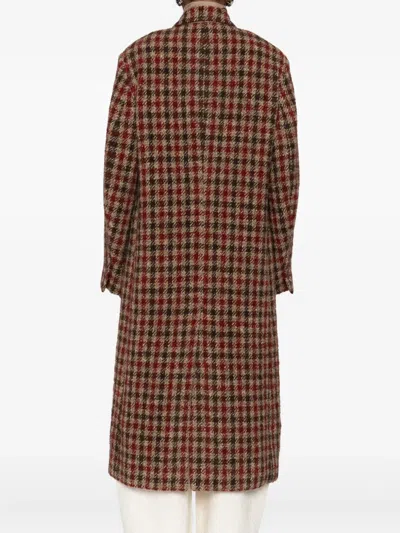 Uma Wang Checked Single-breasted Coat In Multi