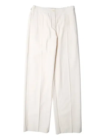 Muller Of Yoshiokubo Bumpy Button-fastening Cotton Trousers In Neutral