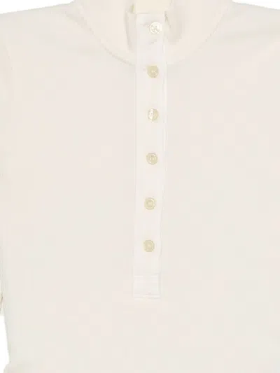 Citizen Of Humanity Citizens Of Humanity Sheena Long Sleeve Rib Polo In White